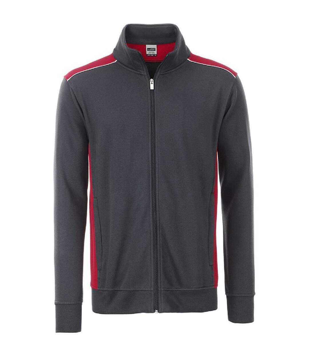 Sweat de travail zip intégral - homme - JN870 - gris carbone-1