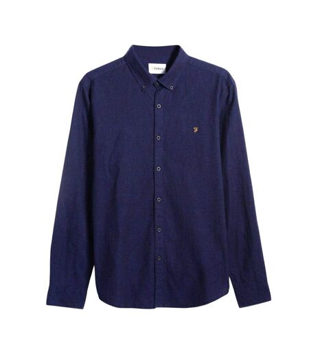 Mens Regular Button-down Shirt True Blue Farah