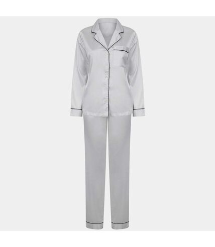 Towel City Ensemble pyjama long en satin pour femmes/dames (Blanc) - UTPC4071