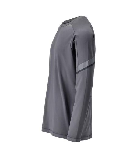 T-shirt Manches Longues Customised Homme Gris Pierre Mascot