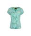 Womens/ladies Alia Printed Jersey Top Aqua Weird Fish-2