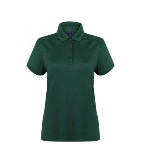 Henbury Womens/Ladies Stretch Microfine Pique Polo Shirt (Bottle)