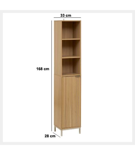 Colonne 1 porte et 3 niches en bois TASSO - Beige