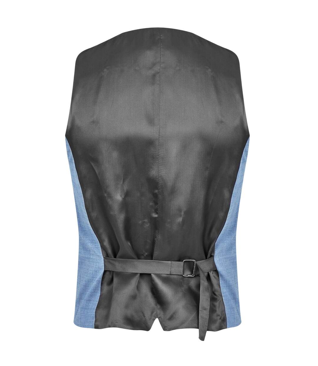 Mens Wool Blend Slim Waistcoat Light Blue Without Prejudice-3
