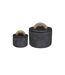 Lot de 2 Boîtes Déco Origines 19cm Noir