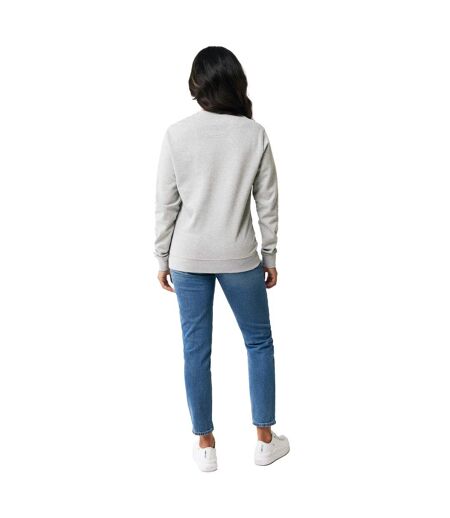 Unisex adult denali recycled cotton undyed sweatshirt heather grey Iqoniq