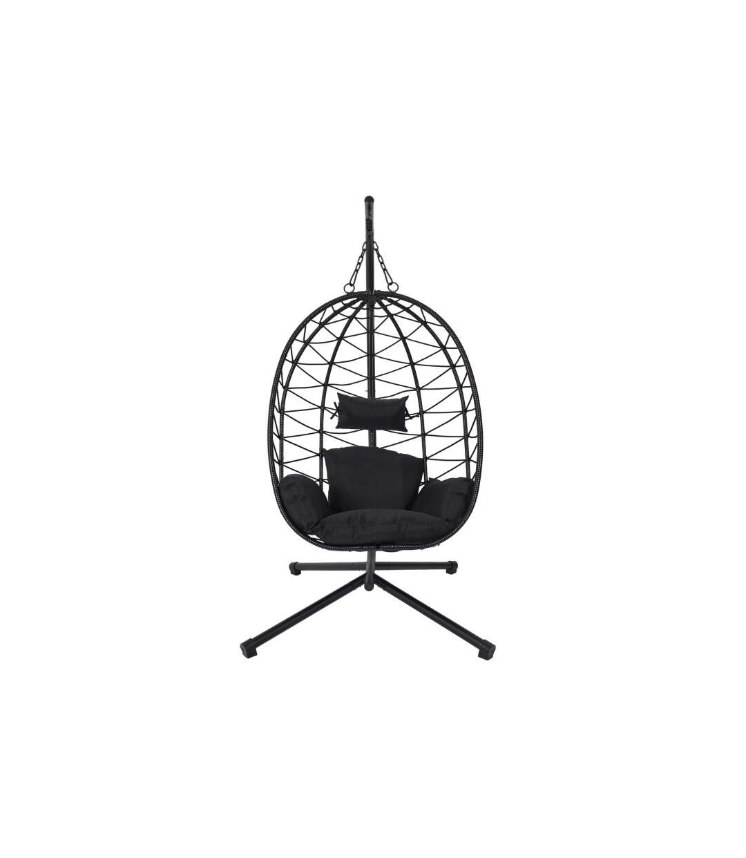 Fauteuil Suspendu Zadar 109cm Noir-2