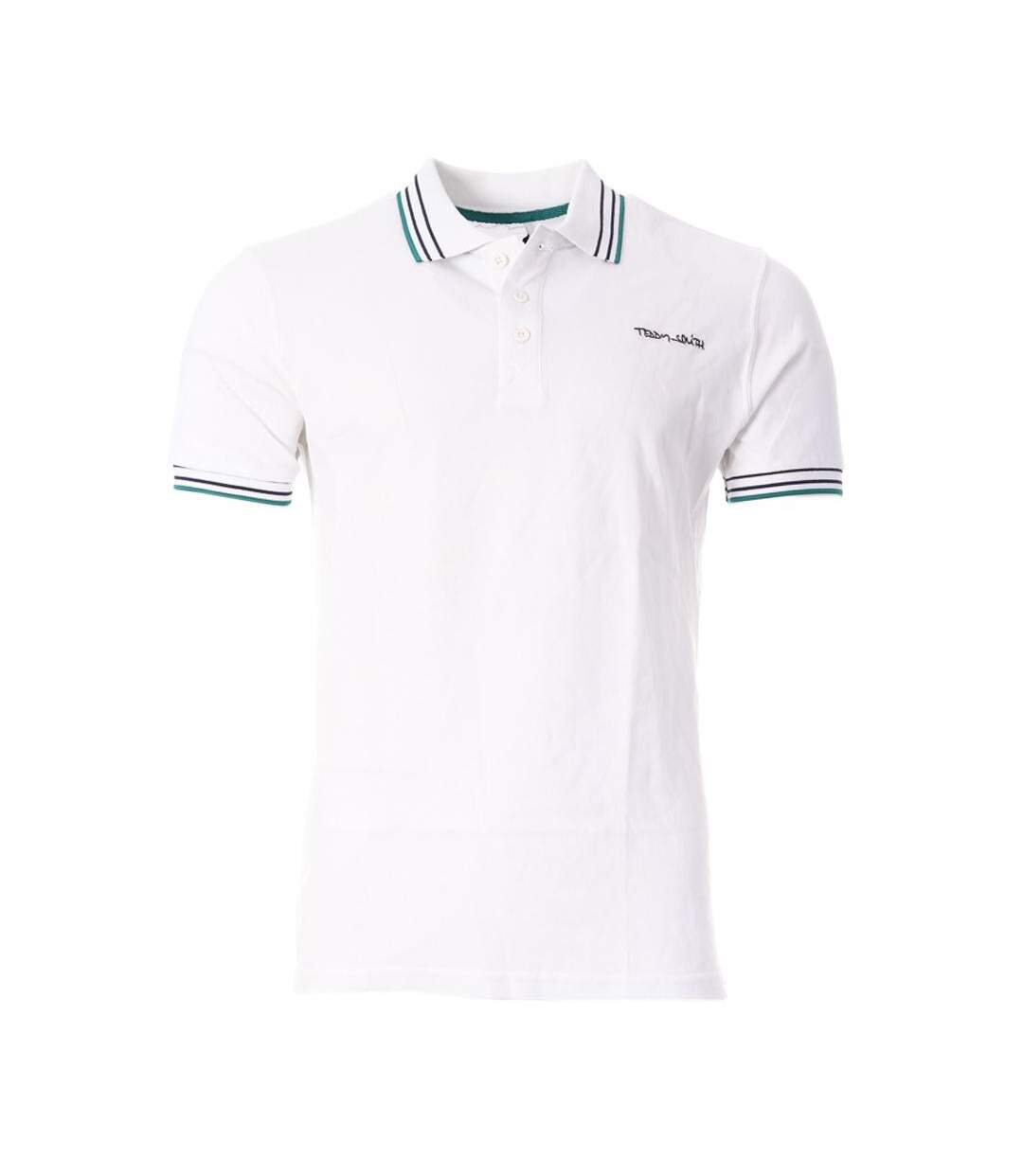 Polo blanc homme teddy smith pasian 11306339d - l-1
