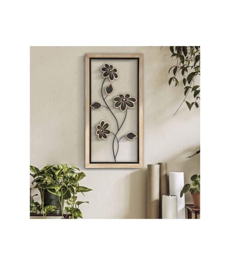 Décoration Murale Encadrée Girysh 60cm Naturel & Noir