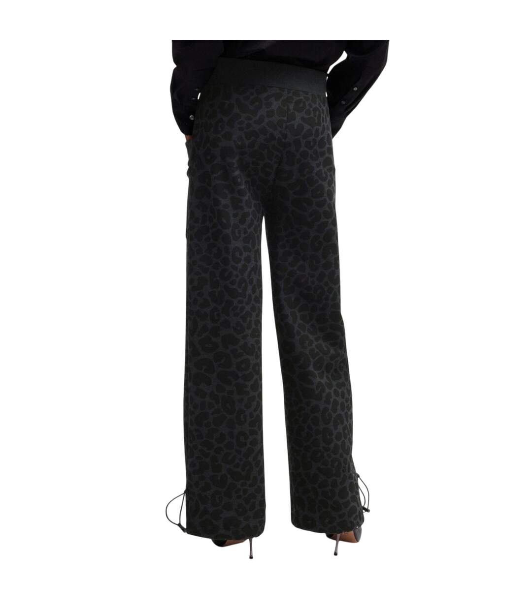 Pantalon De Survêtement Naomi À Imprimé Animalier Femmes/dames Noir Boss-3