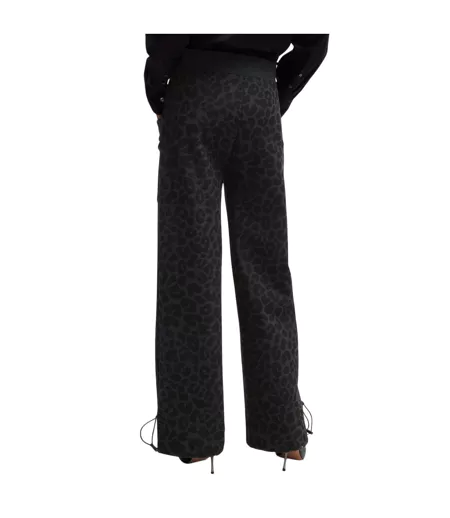 Pantalon De Survêtement Naomi À Imprimé Animalier Femmes/dames Noir Boss