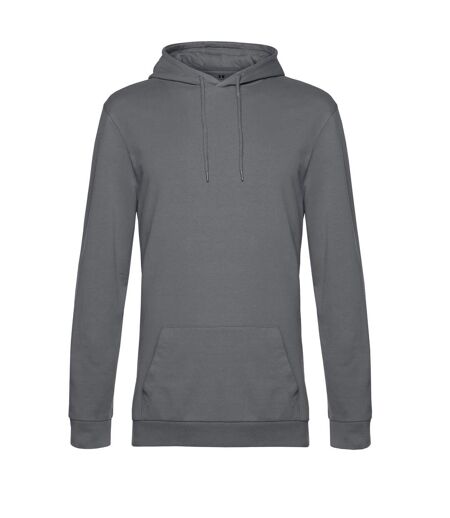 Sweat À Capuche Motif/style Chiné Homme Gris B&C