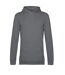 Sweat À Capuche Motif/style Chiné Homme Gris B&C-1