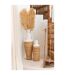Vase Déco avec Tissage Rotin Bali 75cm Blanc & Naturel-3