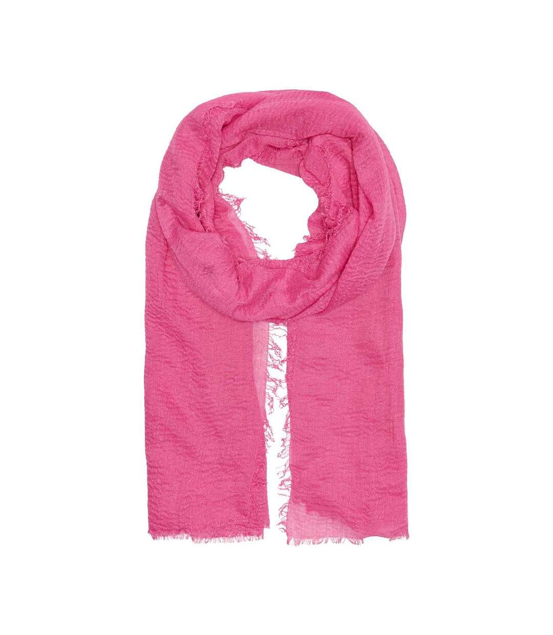 Foulard rose fushia femme only fluffa-1