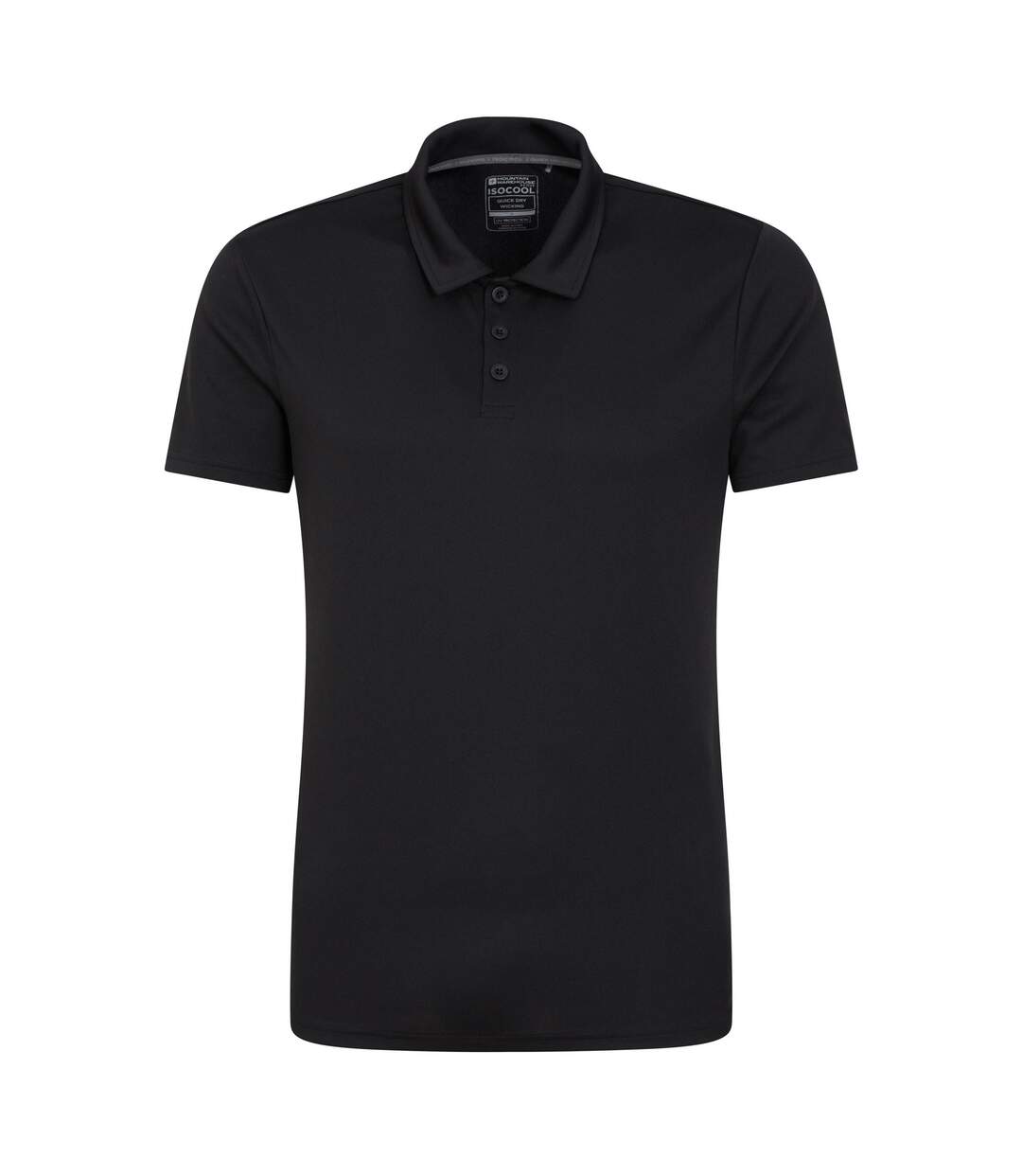 Mens Endurance Isocool Polo Shirt Black Mountain Warehouse-1