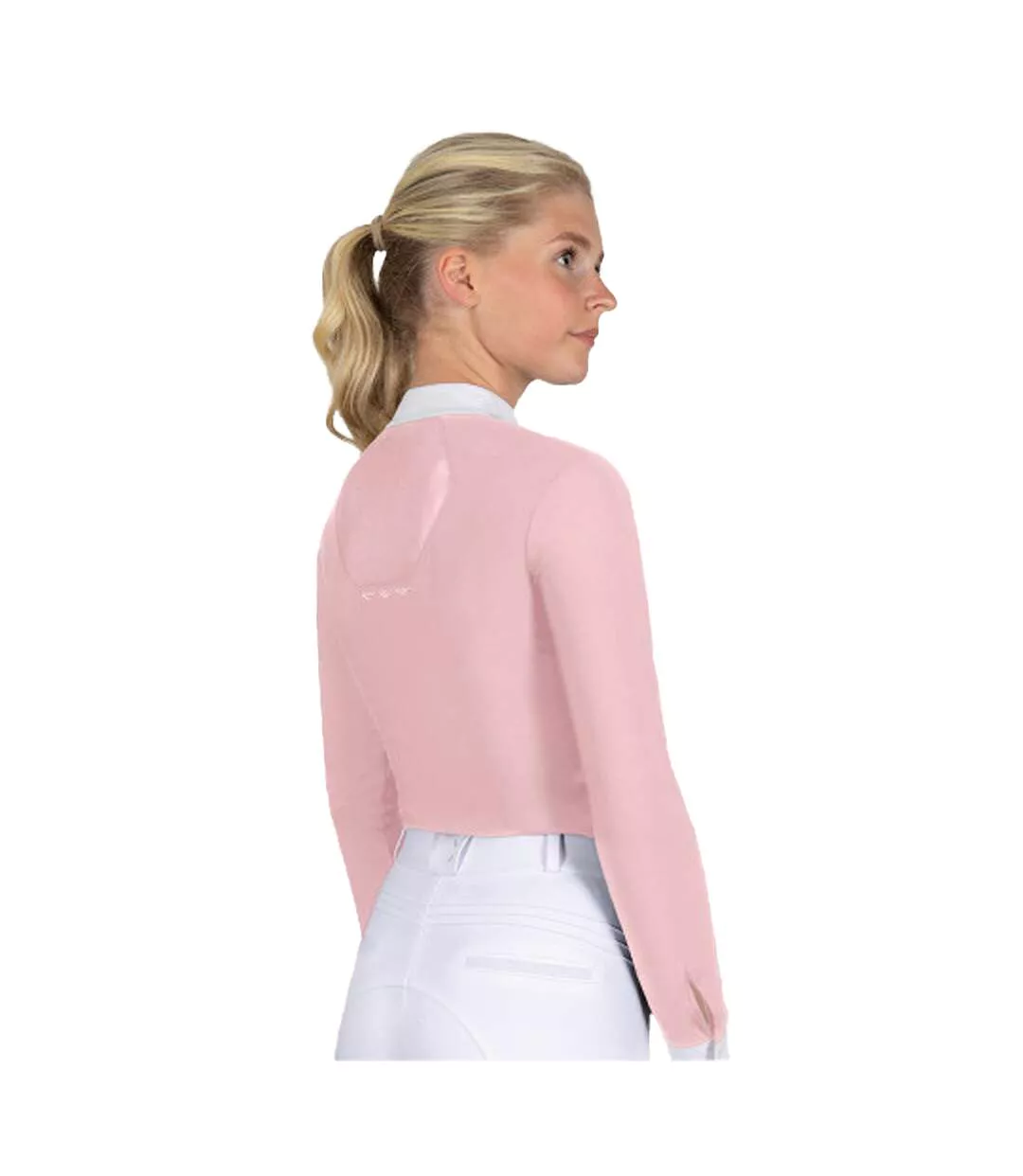 Womens/ladies Larkhall Diamante Show Shirt Blush Pink Coldstream-2