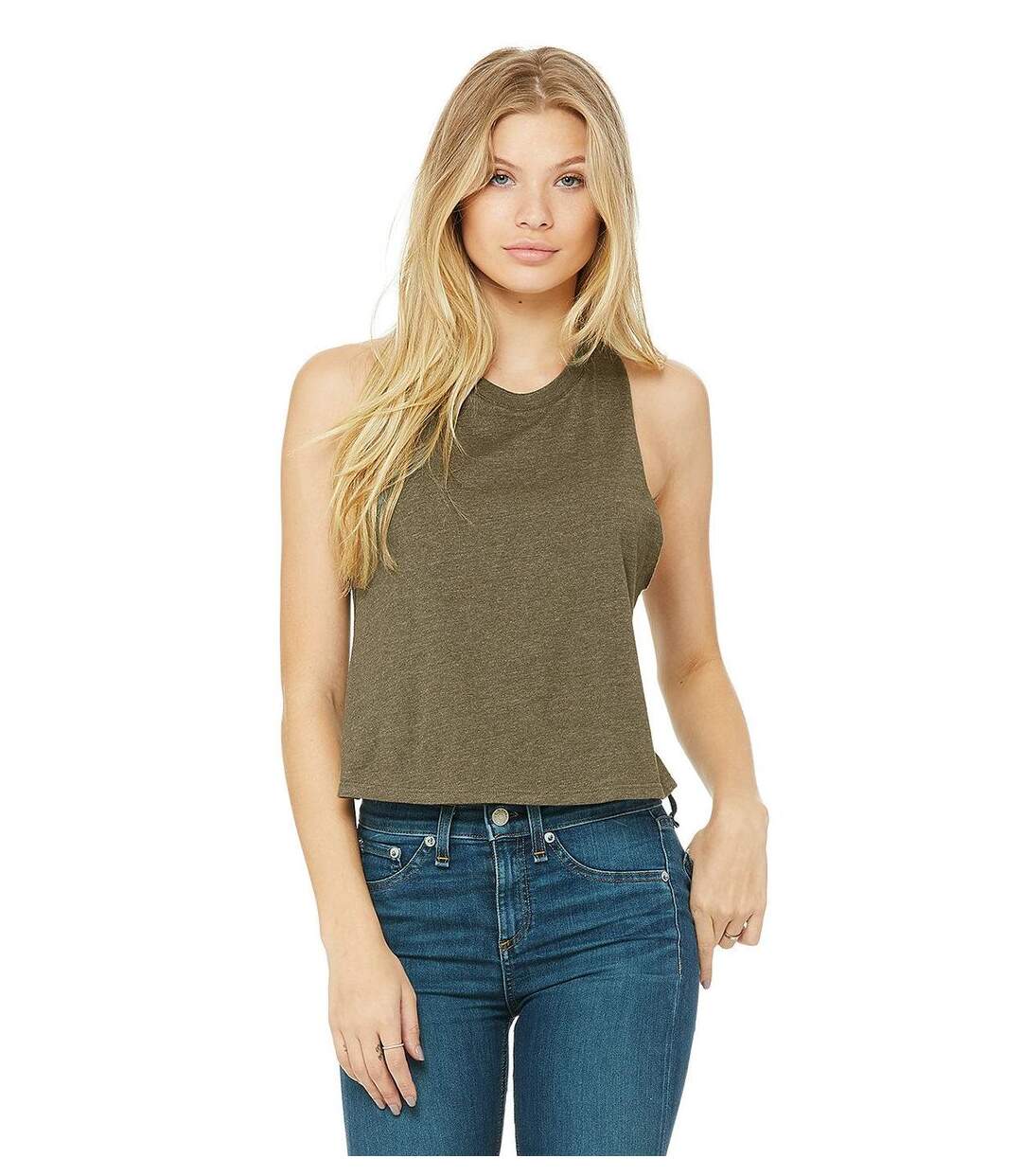 Top femme dos nageur - 6682 - vert olive-1