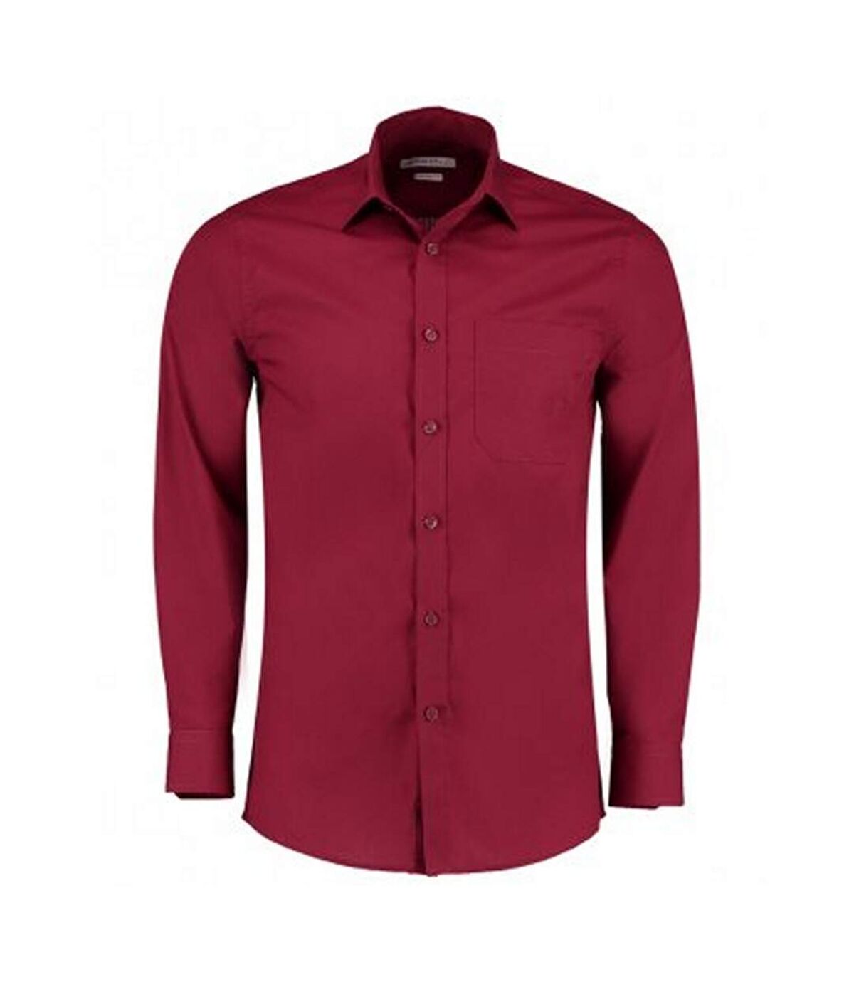 Kustom Kit Mens Long Sleeve Tailored Poplin Shirt (Claret) - UTPC3156