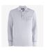 Clique Unisex Adult Plain Long-Sleeved Polo Shirt (White) - UTUB364