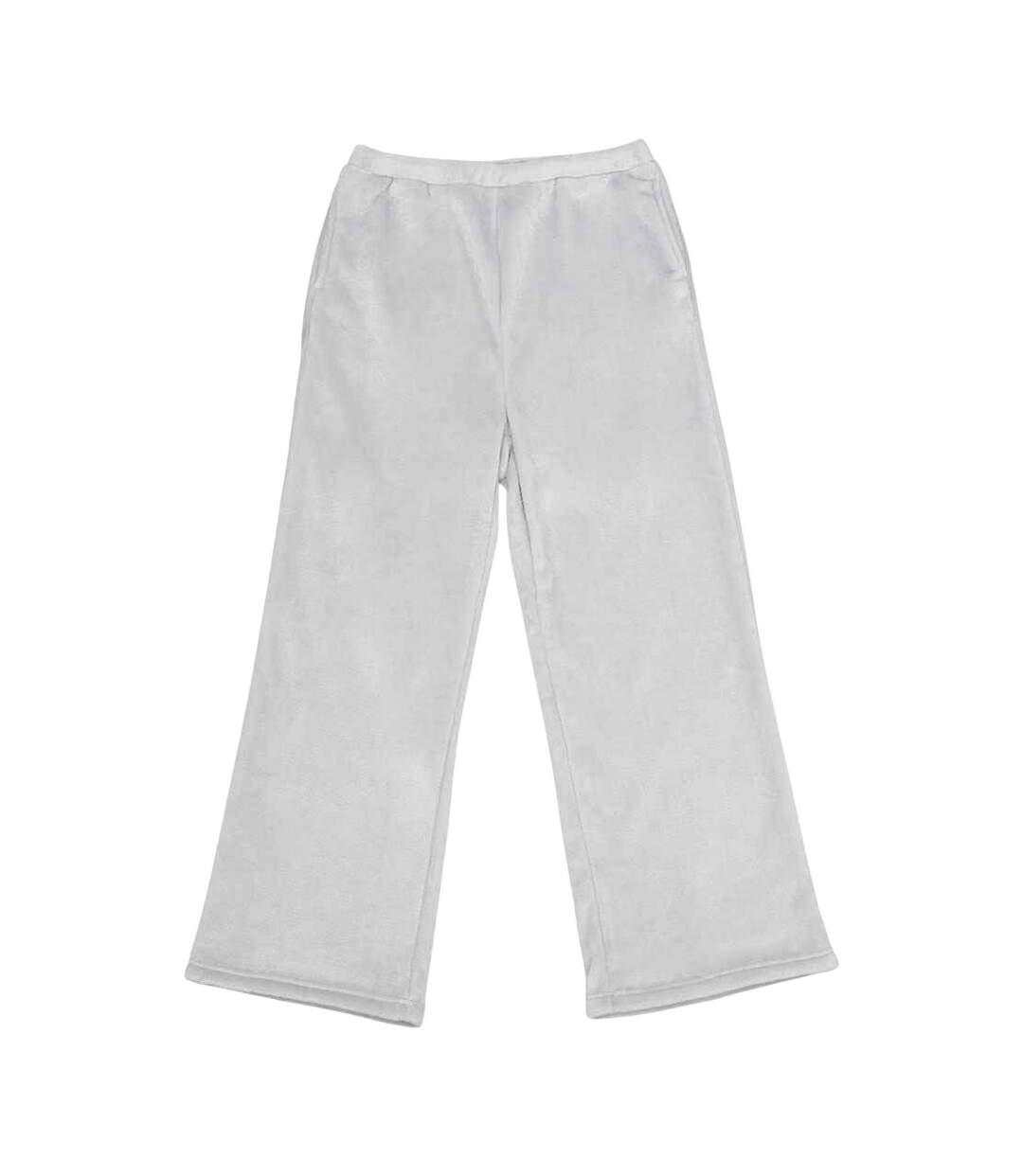 Womens/ladies plush fleece lounge pants silver grey Brand Lab-1