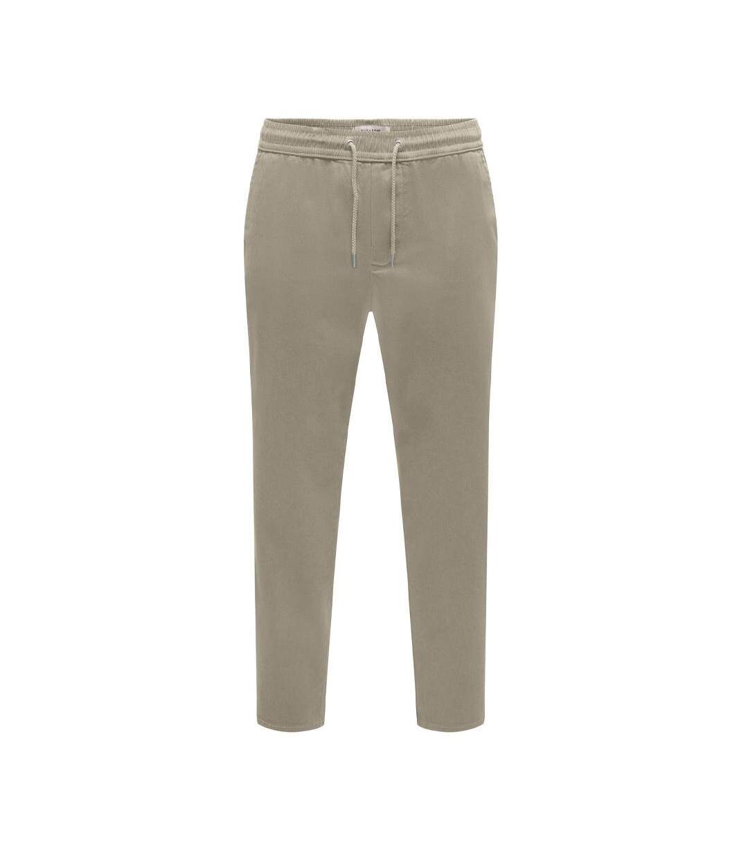 Pantalon chino beige homme only & sons linus tapered-1
