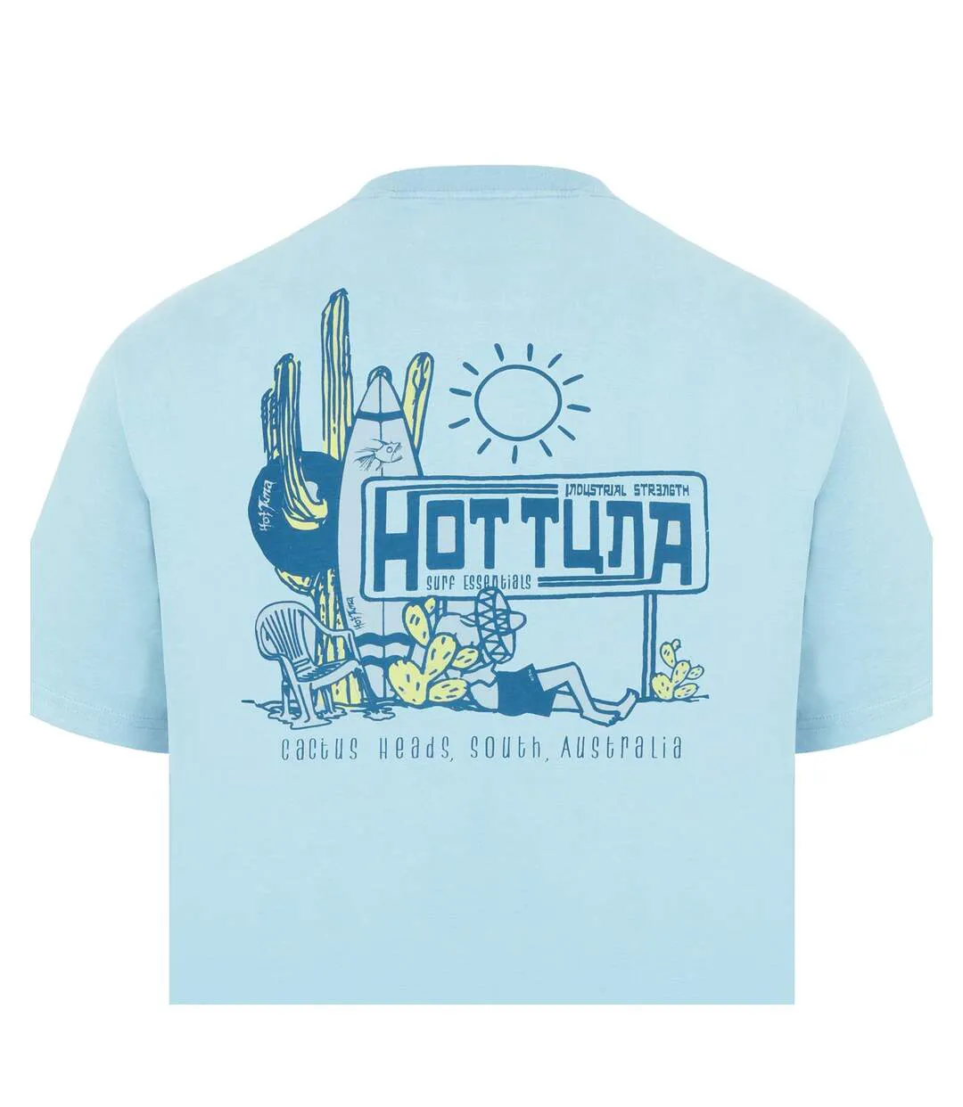 T-shirt Homme Bleu Pâle Hot Tuna-4