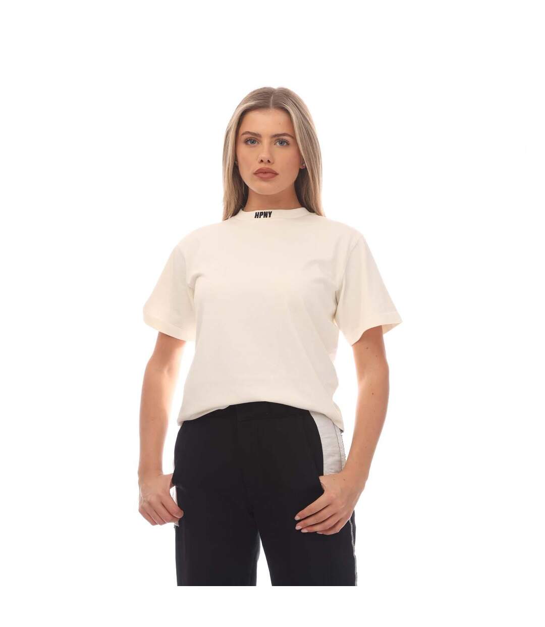 T-shirt hpny femme blanc / noir Heron Preston-1