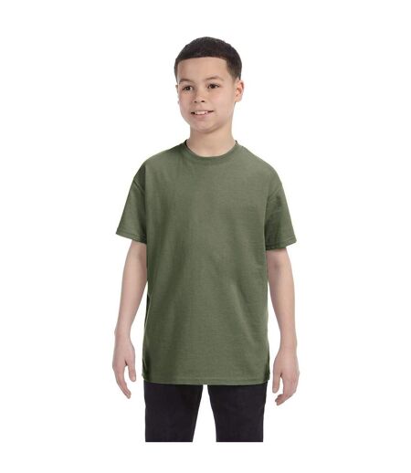 Youth Unisex Heavy Cotton T-shirt Military Green Gildan