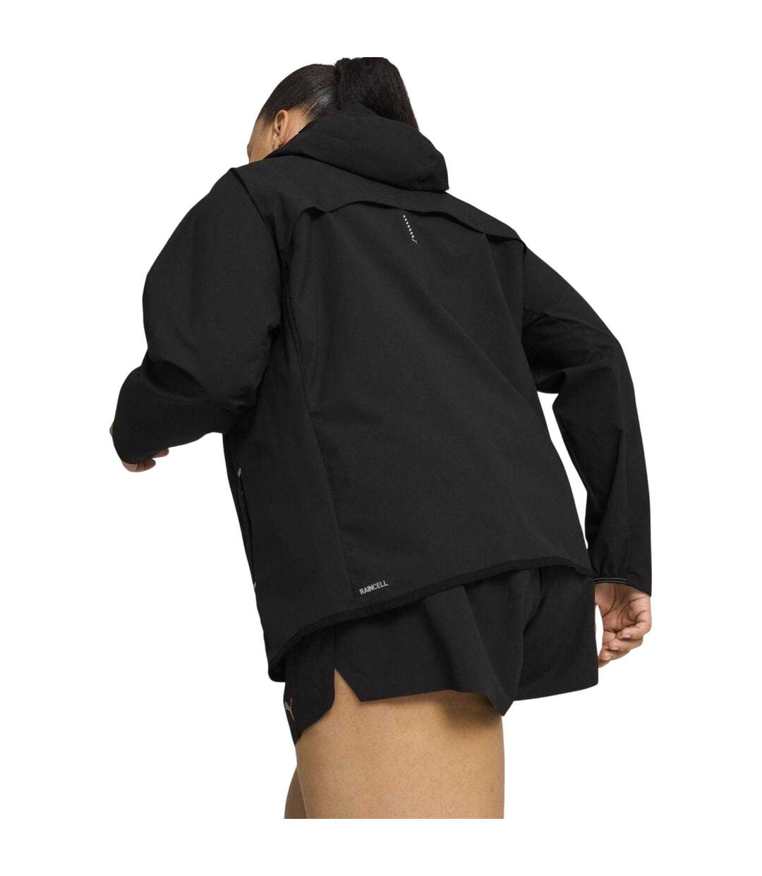 Womens/ladies Raincell Running Jacket  Black Puma-4