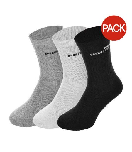 Lot De 3  Chaussettes Adulte Blanc Gris Noir Puma