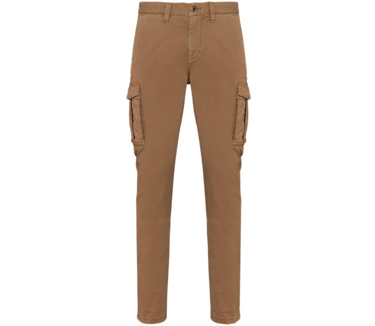 Pantalon cargo délavé écoresponsable - Homme - PAT740 - beige camel-1