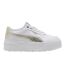 Womens/ladies Karmen Ii Leather Platform Trainers White Gold Puma-1