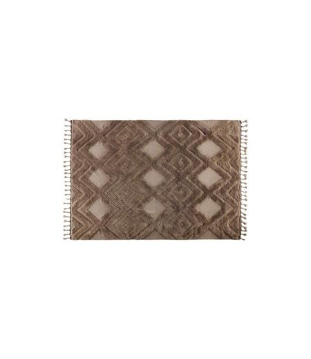 Tapis Déco en Laine Dahlia 300x400cm Marron Foncé