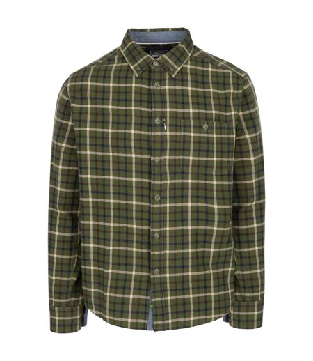 Trespass Mens Withnell Checked Cotton Shirt (Green) - UTTP5868