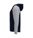 Sweat À Capuche Badet Adulte Bleu Marine Gris Chiné Roly-3
