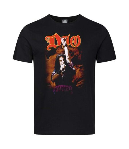 T-shirt Unisexe Adulte Dio Devil Horns En Coton Noir Amplified