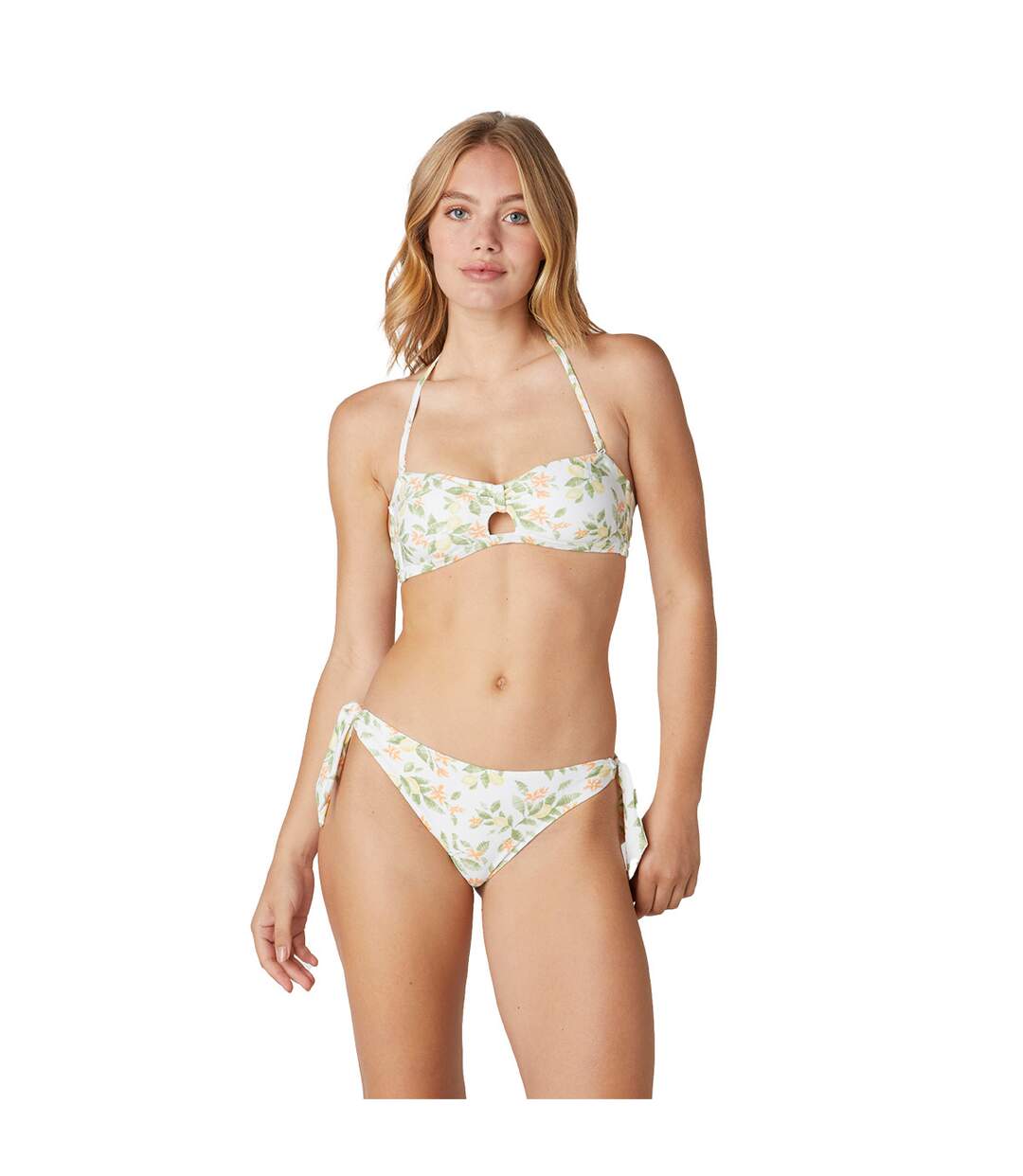 Haut de maillot de bain bandeau blanc Menton-4