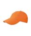 Casquette de baseball en coton brossé pour enfants et adolescents orange L-Merch-2