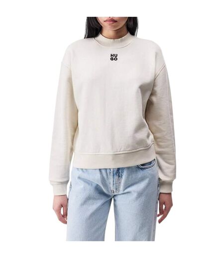 Womens/ladies Logo Hoodie Off White Hugo