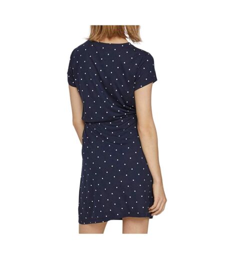 Robe Marine à pois Femme Vila Mooney String - L