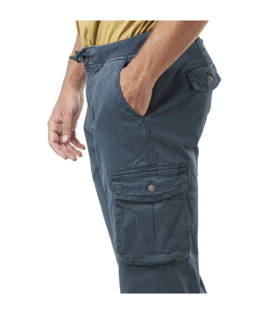 Pantalon cargo homme poches laterales avec écusson brodé en coton Ico Vondutch