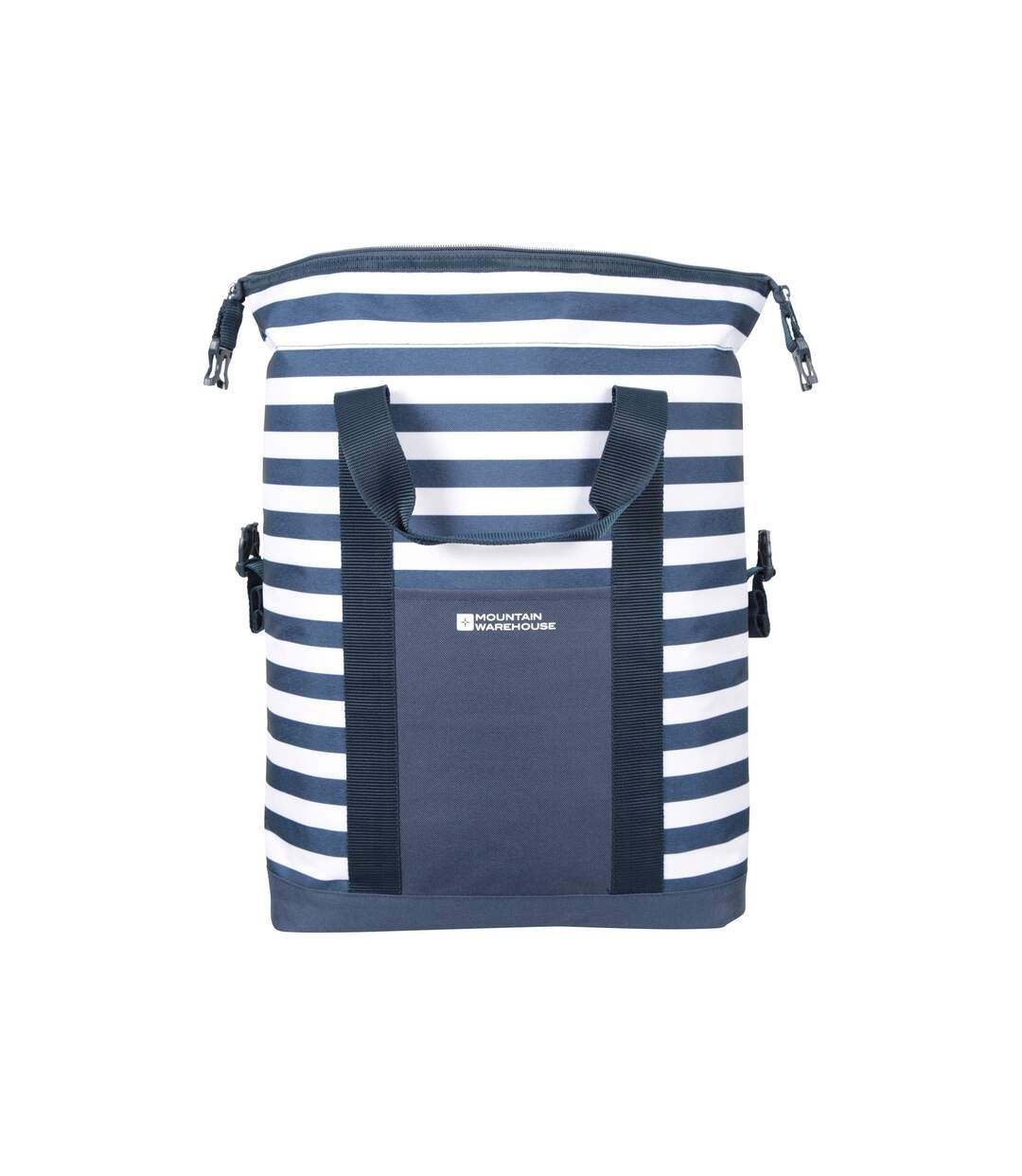 Contrast striped beach cool bag one size navy Mountain Warehouse-4