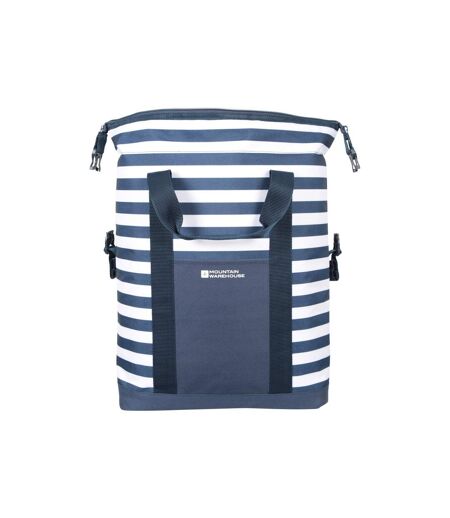 Contrast striped beach cool bag one size navy Mountain Warehouse