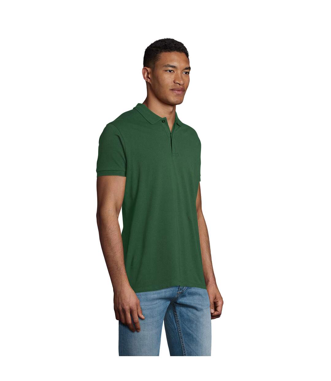 Polo Planet Homme Vert Bouteille SOLS-1