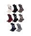 Chaussettes Homme Avec Laine Vendues en Pack Confort et Chaleur Pack de 8 Paires Intarsia Laine