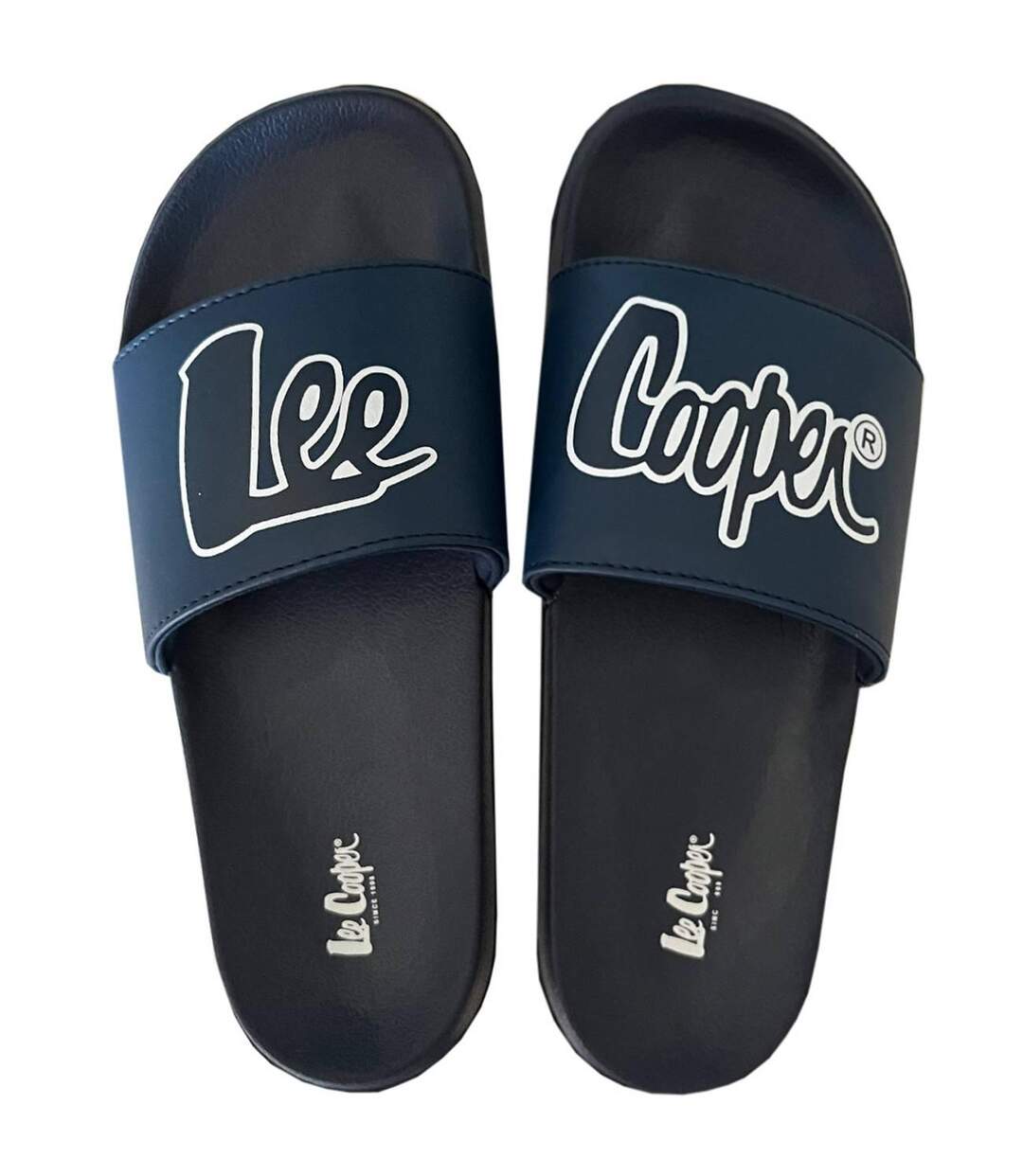 Claquettes Motif/style Logo Homme Bleu Marine Lee Cooper-1
