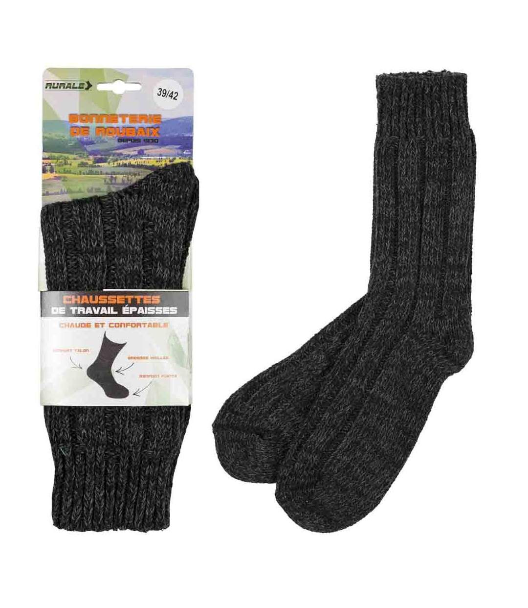 Chaussettes mixtes de travail épaisses, 00JM579