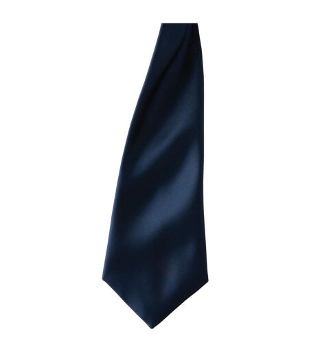 Premier Colours Mens Satin Clip Tie (Pack of 2) (Navy) (One size) - UTRW6940