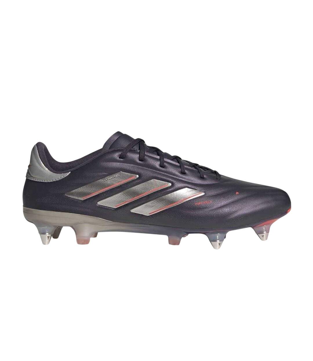 Mens Elite Leather Soft Ground Football Boots Black Silver Adidas-1